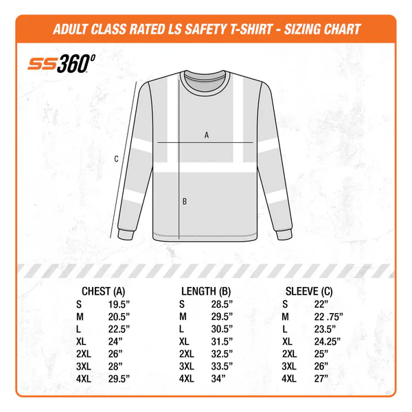 SafetyShirtz Size Chart
